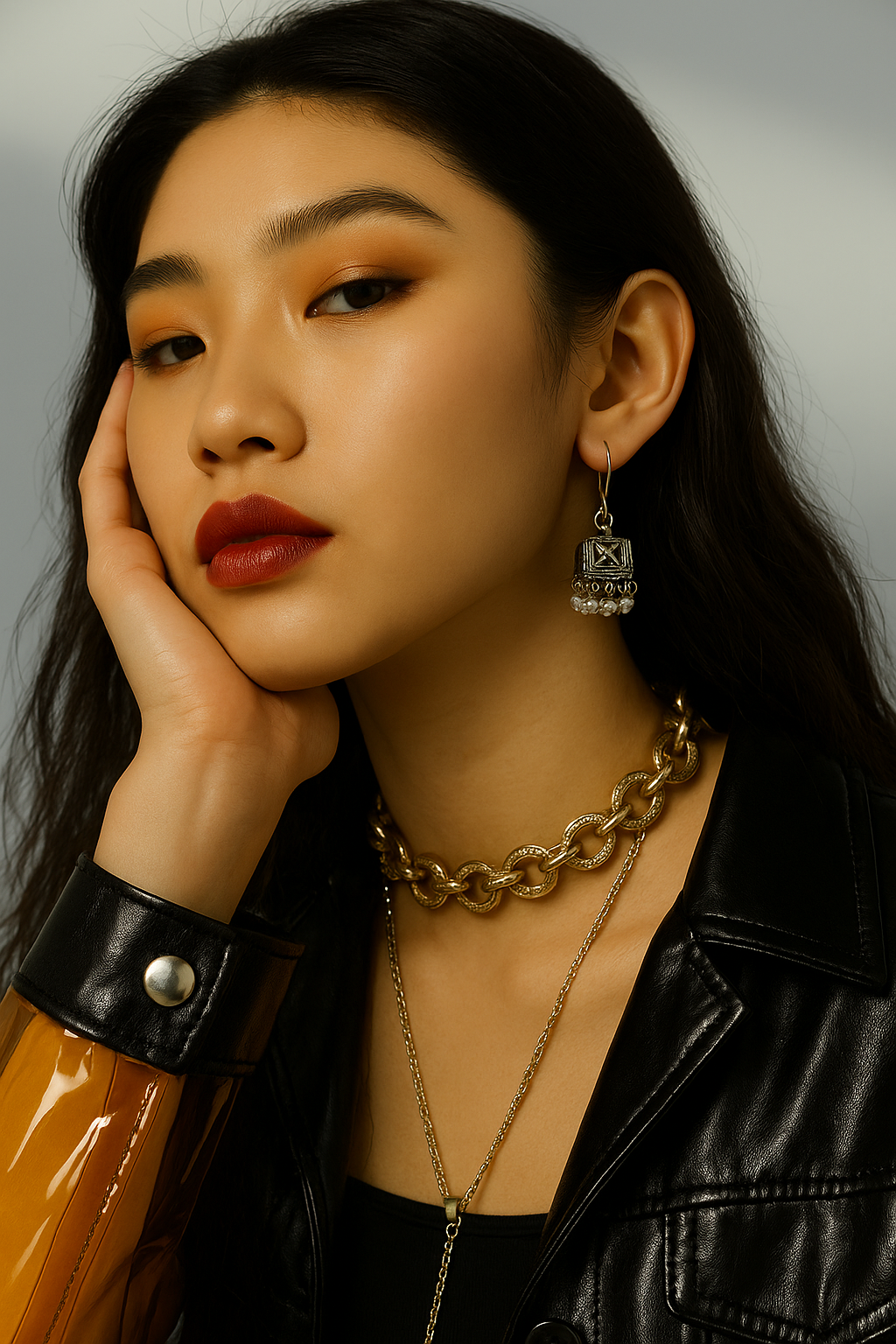 "PEARL CASCADE EARRINGS"