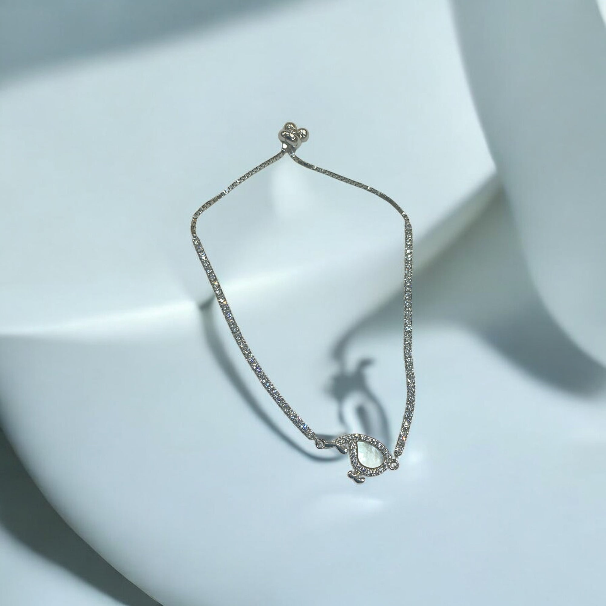 “PAVE INITIAL BRACELET"
