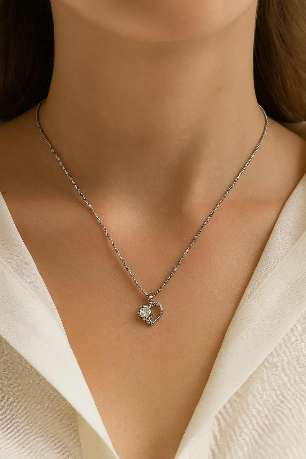 “HEART STONE NECKLACE”