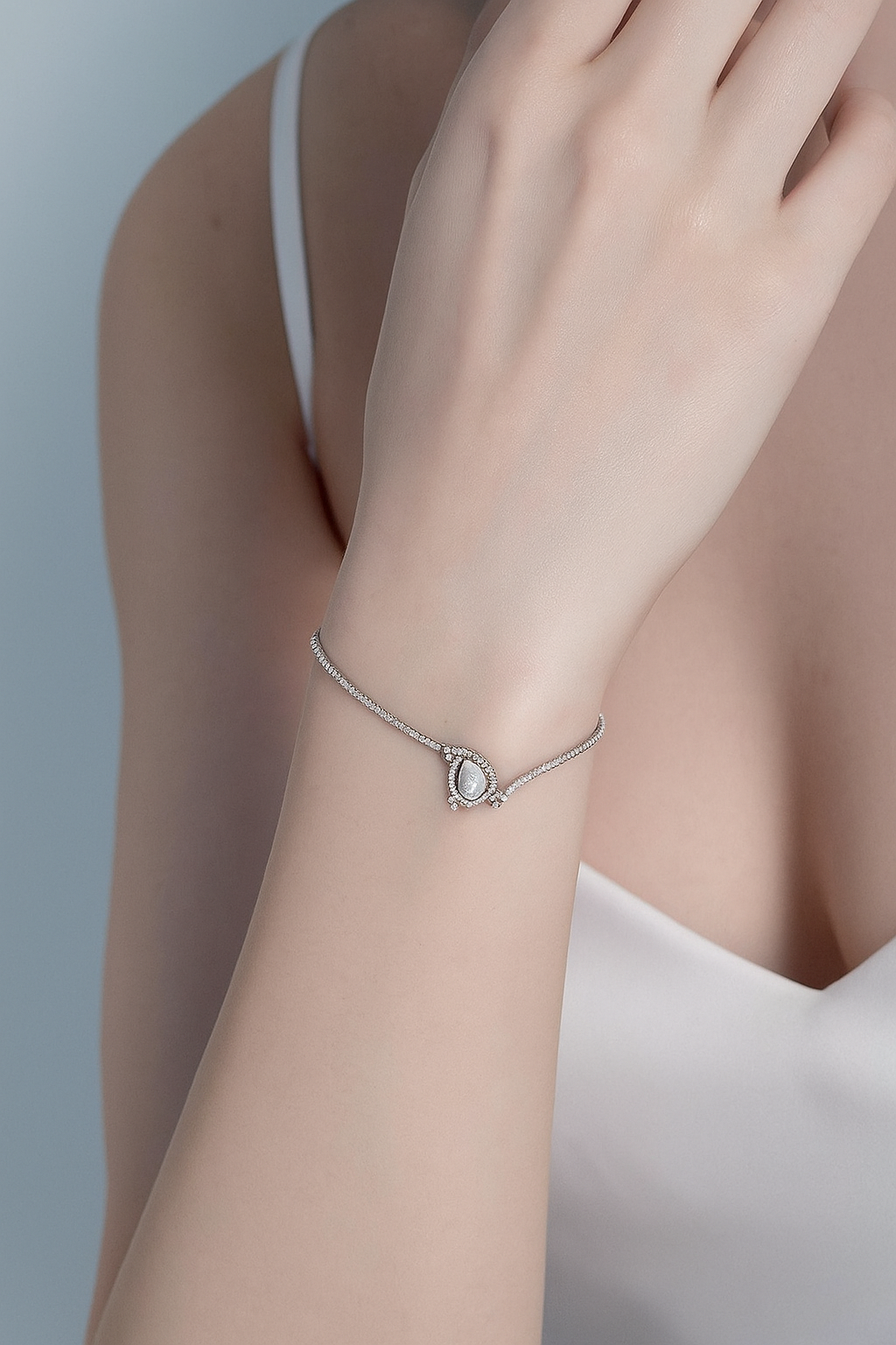 “PAVE INITIAL BRACELET"