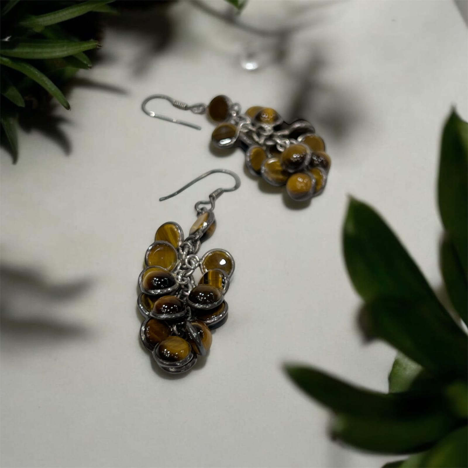 "EYE GEMSTONE EARRINGS"