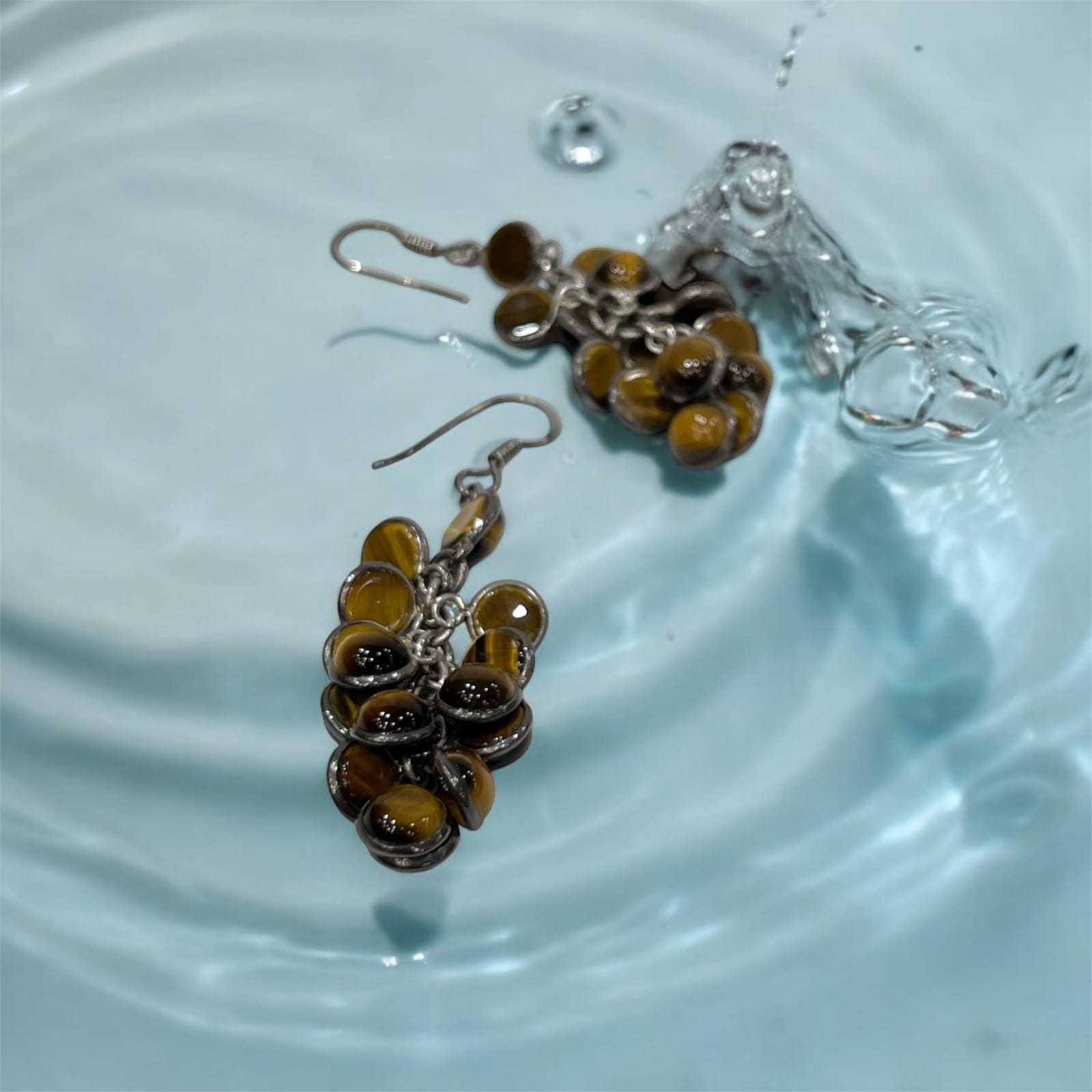 "EYE GEMSTONE EARRINGS"