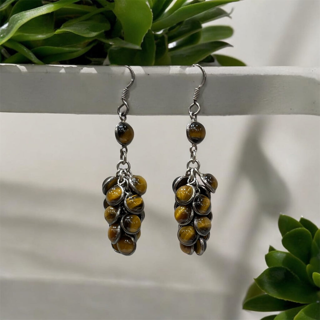 "EYE GEMSTONE EARRINGS"