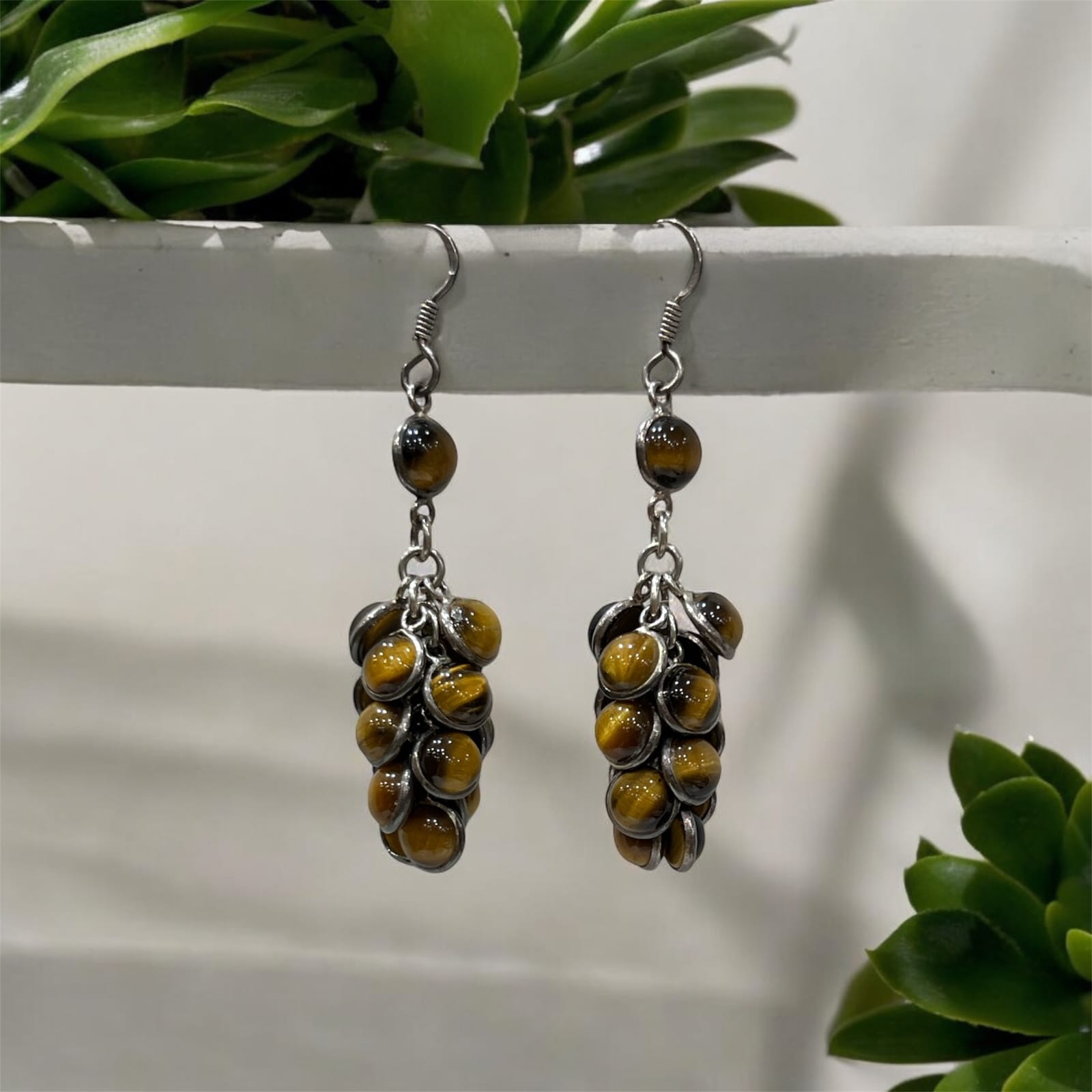 "EYE GEMSTONE EARRINGS"