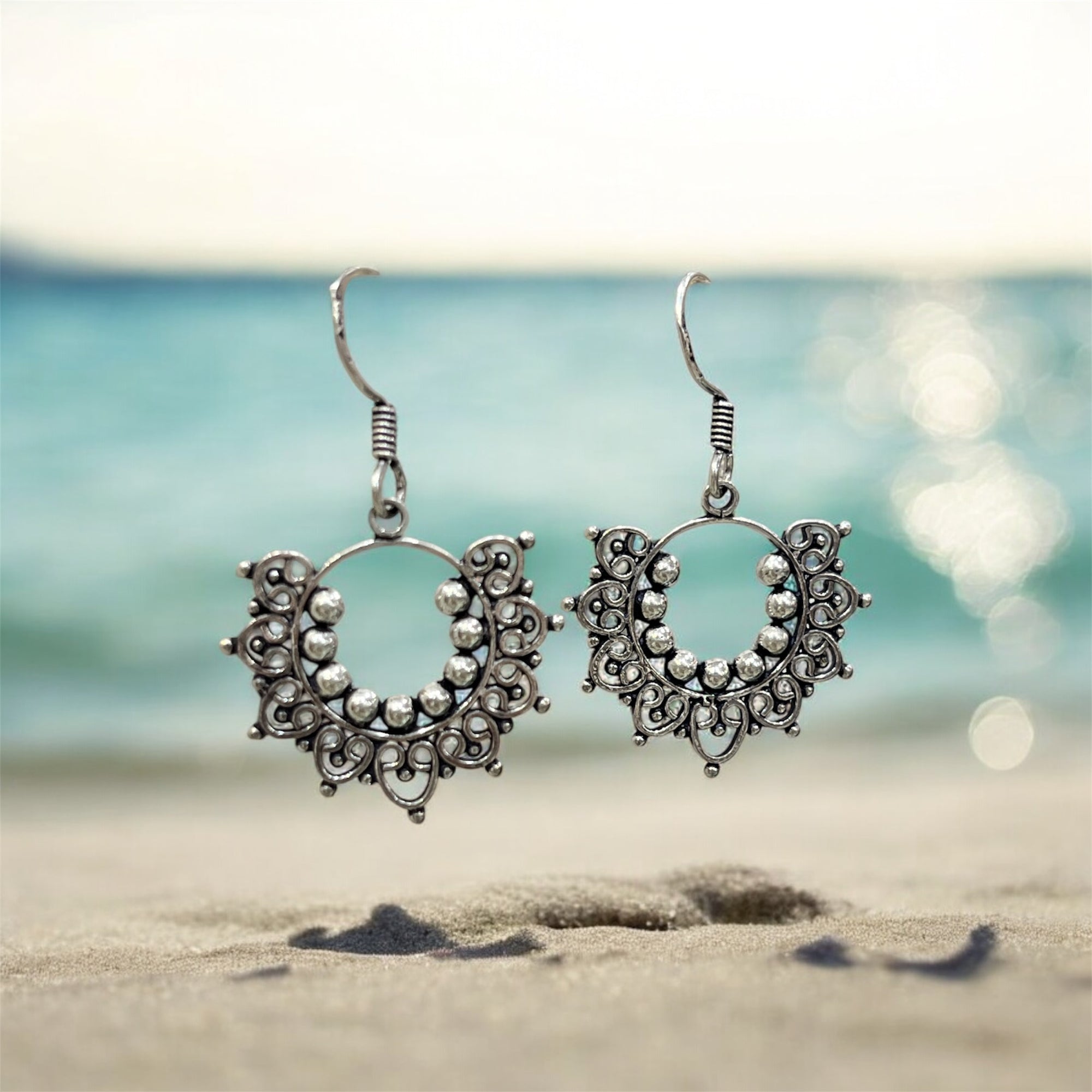 "OCEAN BREEZE FILIGREE EARINGS"
