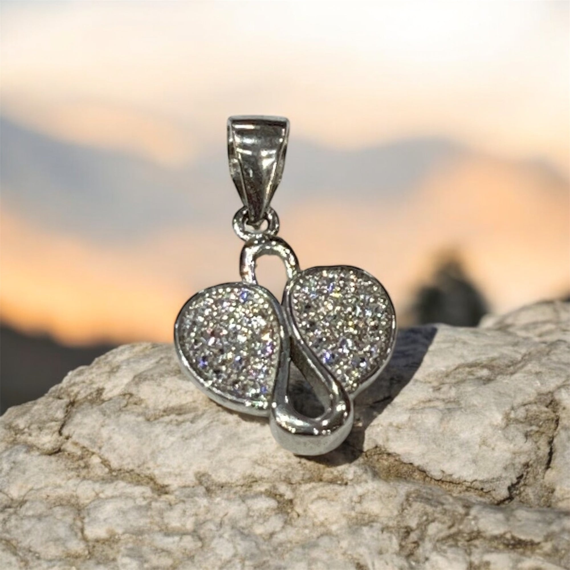 "DOUBLE HEART PENDANT"